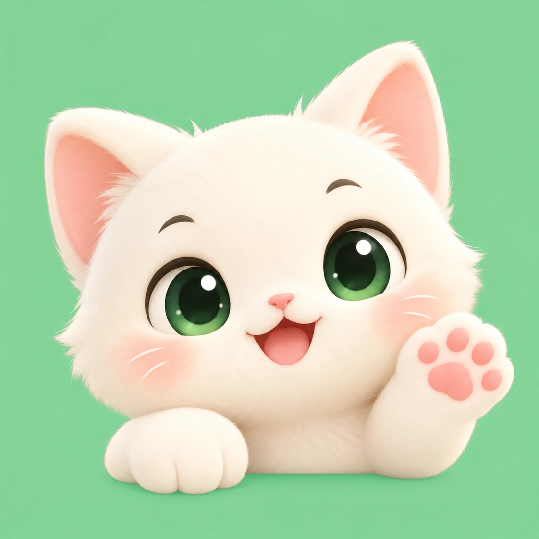 伴伴桌面宠物挥手猫咪
